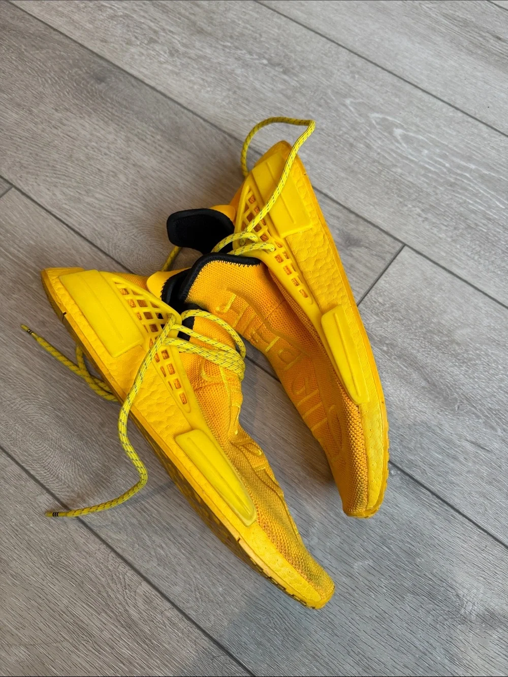 Adidas NMD Hu Pharrell Lightweight extra eye yellow sneakers size 10.5